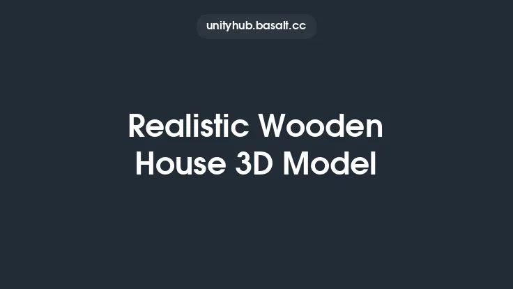 Realistic Wooden House 3D Model Thumbnail