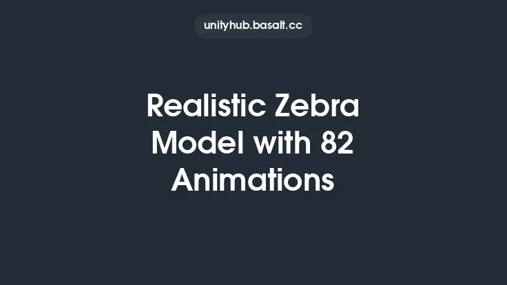 Realistic Zebra Model with 82 Animations Thumbnail