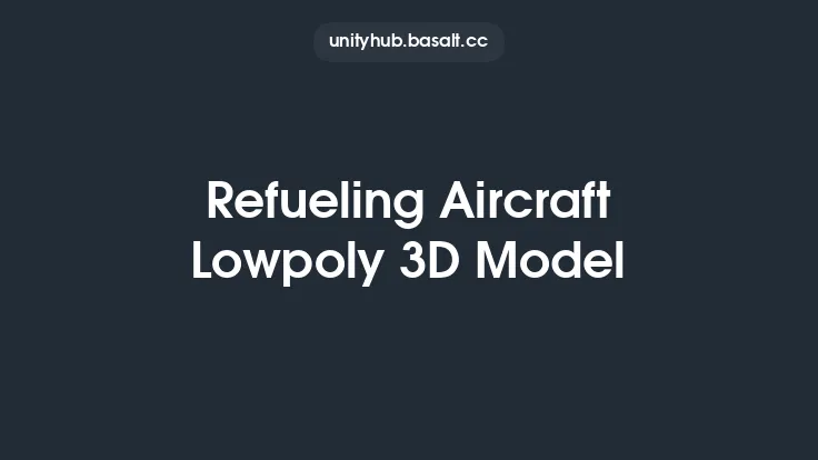Refueling Aircraft Lowpoly 3D Model Thumbnail