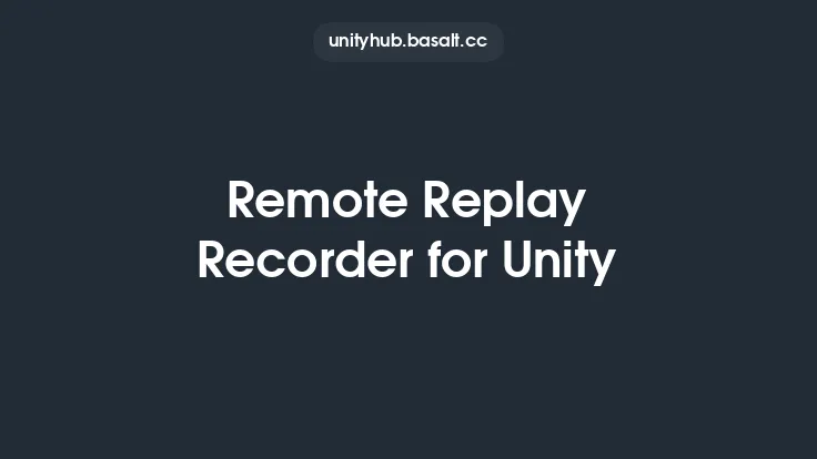 Remote Replay Recorder for Unity Thumbnail
