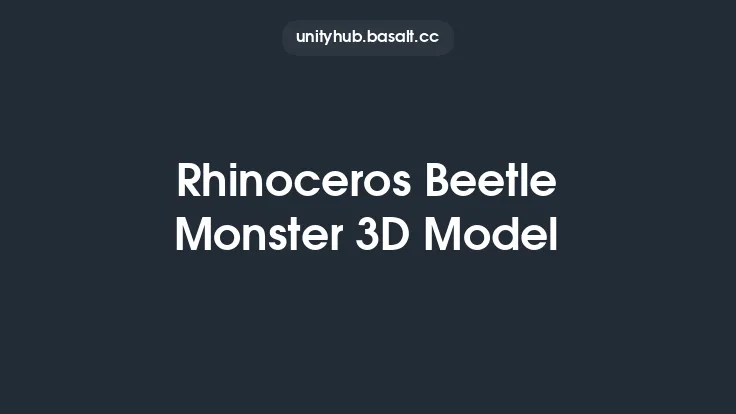 Rhinoceros Beetle Monster 3D Model Thumbnail