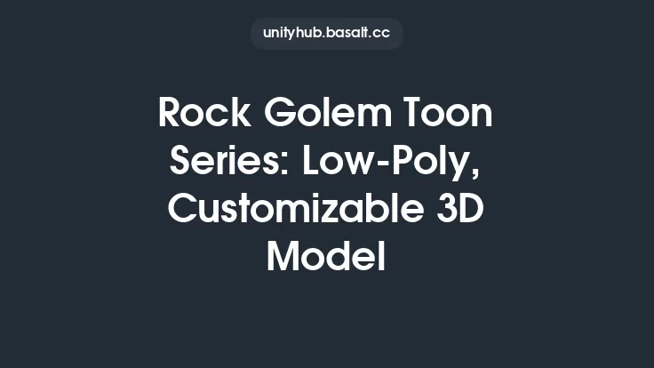 Rock Golem Toon Series: Low-Poly, Customizable 3D Model Thumbnail