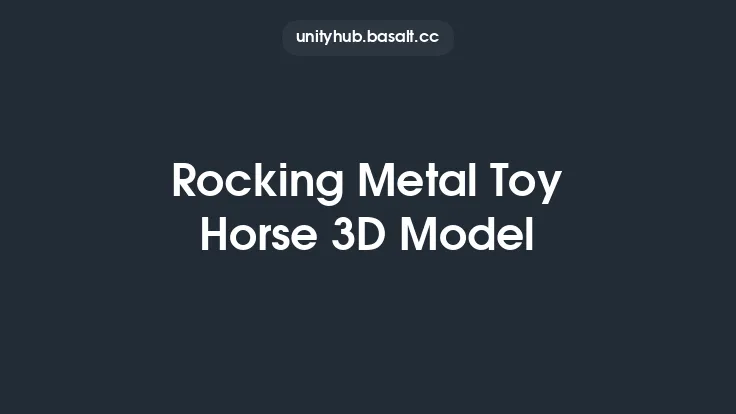Rocking Metal Toy Horse 3D Model Thumbnail