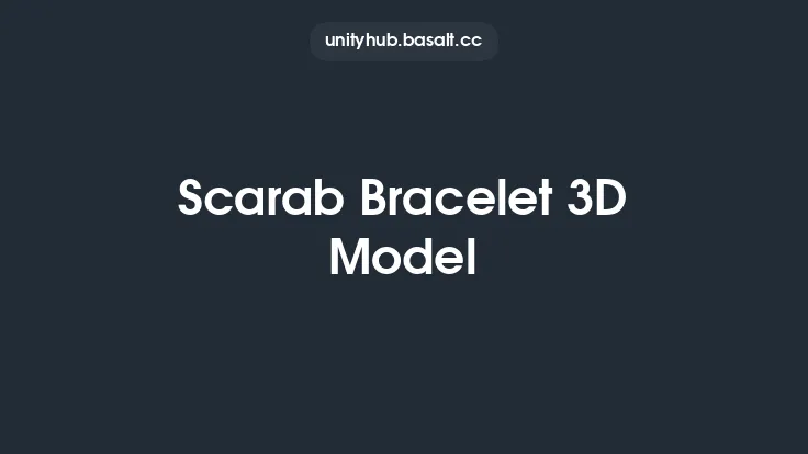 Scarab Bracelet 3D Model Thumbnail