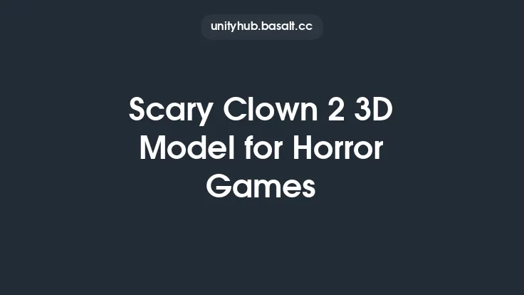 Scary Clown 2 3D Model for Horror Games Thumbnail