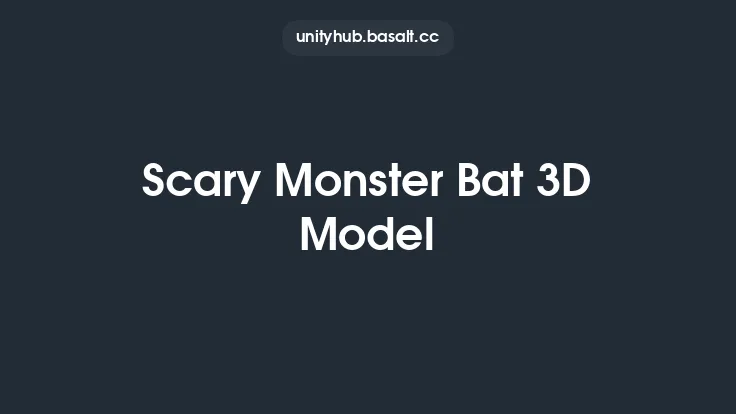 Scary Monster Bat 3D Model Thumbnail