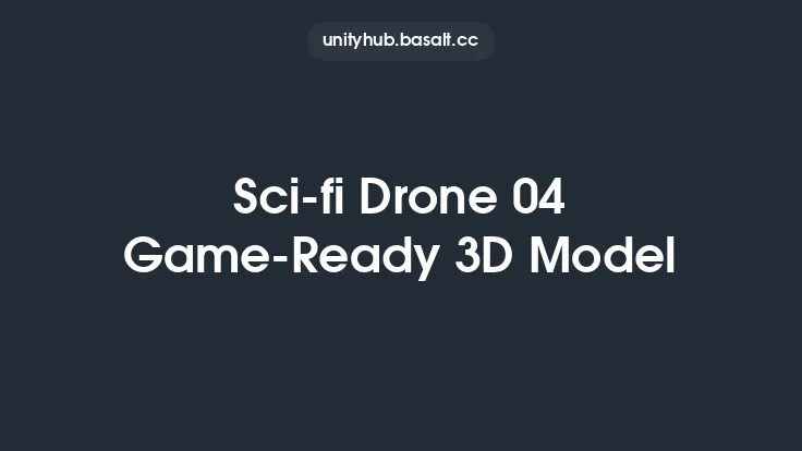 Sci-fi Drone 04 Game-Ready 3D Model Thumbnail