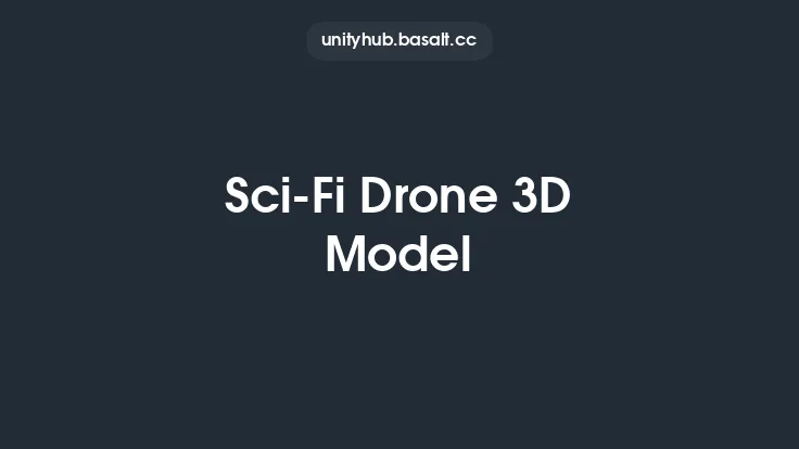Sci-Fi Drone 3D Model Thumbnail