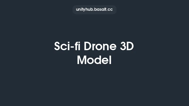 Sci-fi Drone 3D Model Thumbnail