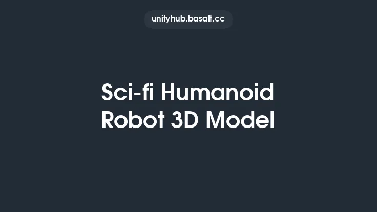 Sci-fi Humanoid Robot 3D Model Thumbnail