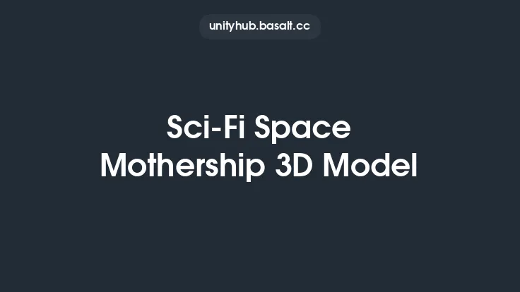 Sci-Fi Space Mothership 3D Model Thumbnail