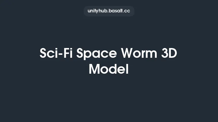Sci-Fi Space Worm 3D Model Thumbnail