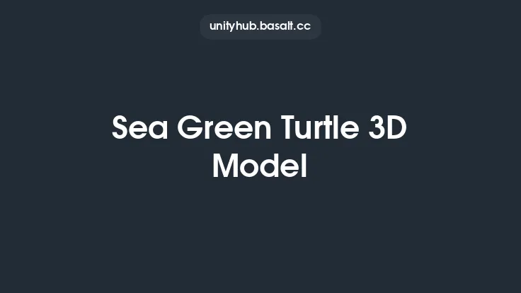 Sea Green Turtle 3D Model Thumbnail