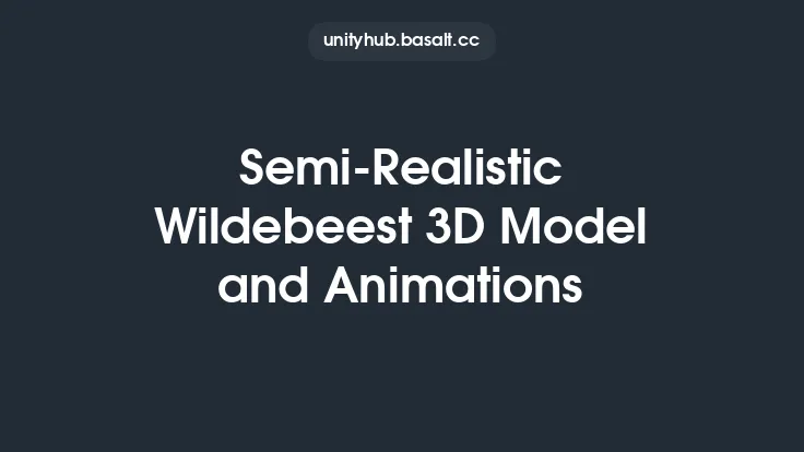 Semi-Realistic Wildebeest 3D Model and Animations Thumbnail