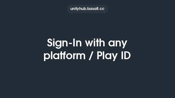 Sign-In with any platform / Play ID Thumbnail