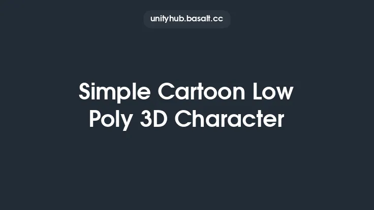 Simple Cartoon Low Poly 3D Character Thumbnail