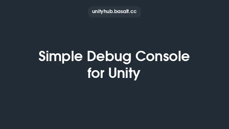 Simple Debug Console for Unity Thumbnail