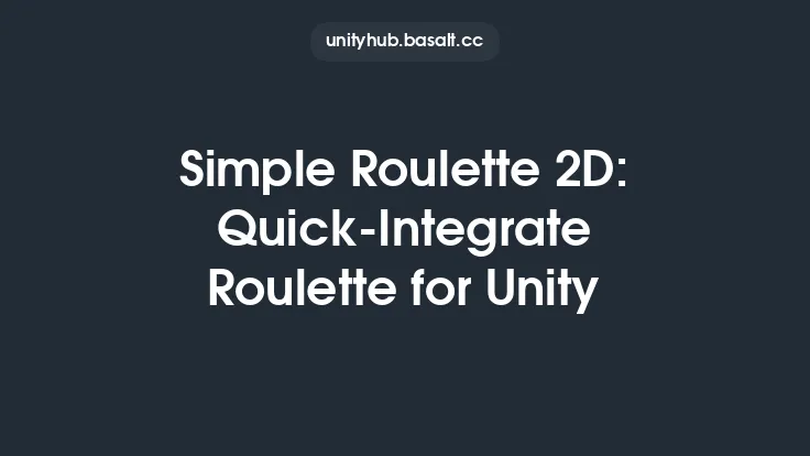 Simple Roulette 2D: Quick-Integrate Roulette for Unity Thumbnail