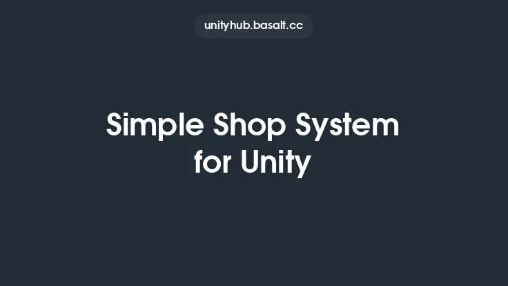 Simple Shop System for Unity Thumbnail