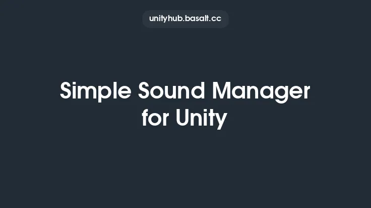 Simple Sound Manager for Unity Thumbnail