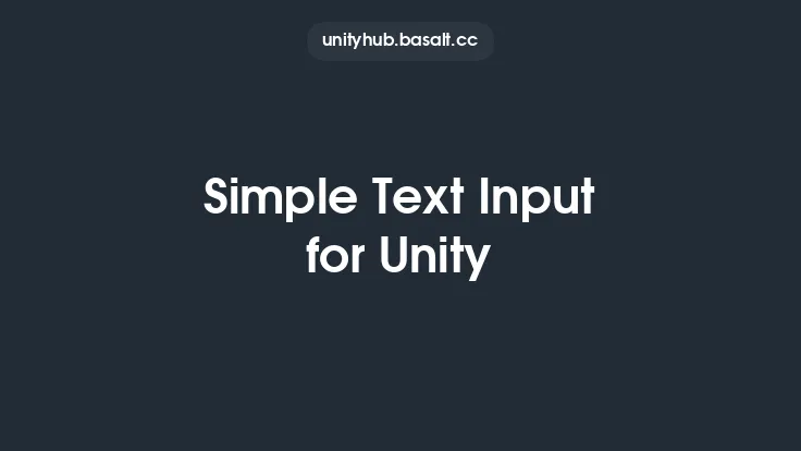 Simple Text Input for Unity Thumbnail