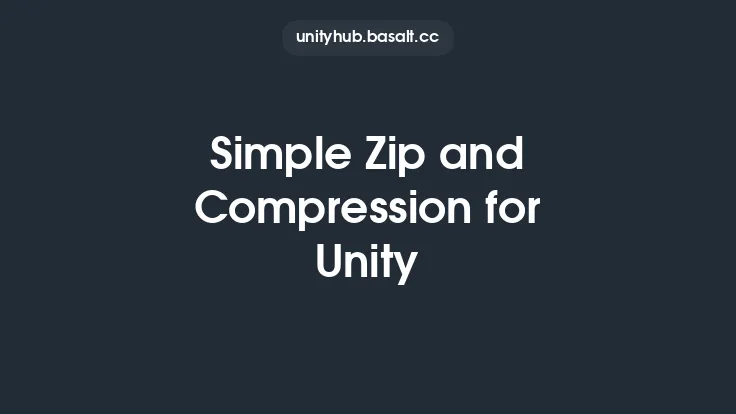 Simple Zip and Compression for Unity Thumbnail