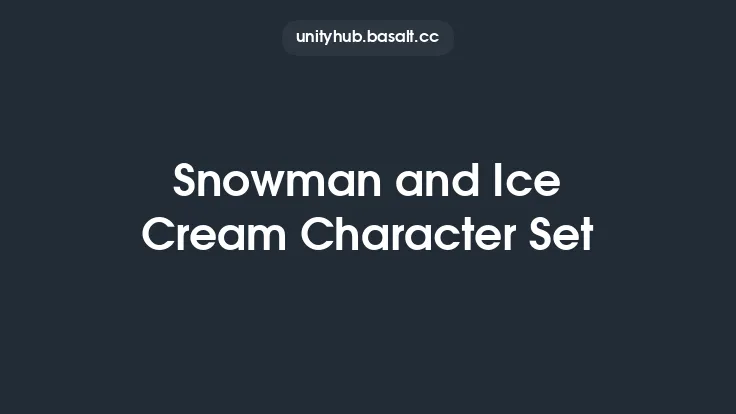 Snowman and Ice Cream Character Set Thumbnail