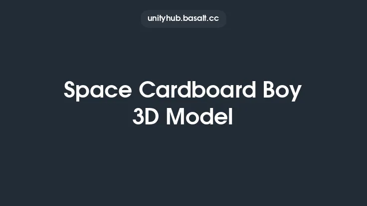 Space Cardboard Boy 3D Model Thumbnail