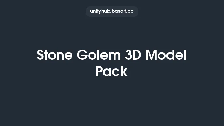 Stone Golem 3D Model Pack Thumbnail