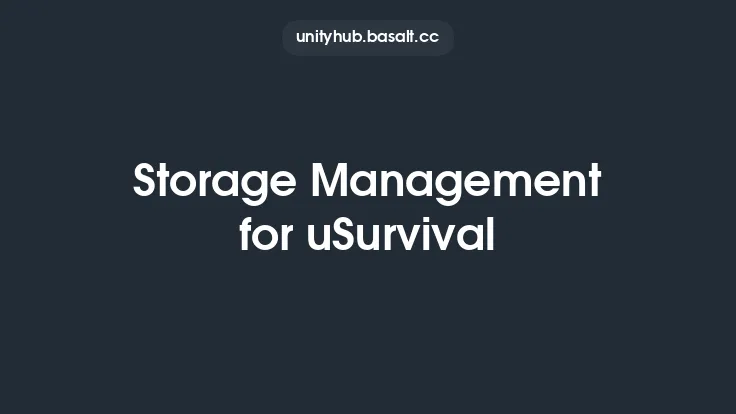 Storage Management for uSurvival Thumbnail
