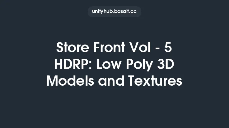 Store Front Vol - 5 HDRP: Low Poly 3D Models and Textures Thumbnail