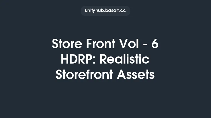 Store Front Vol - 6 HDRP: Realistic Storefront Assets Thumbnail