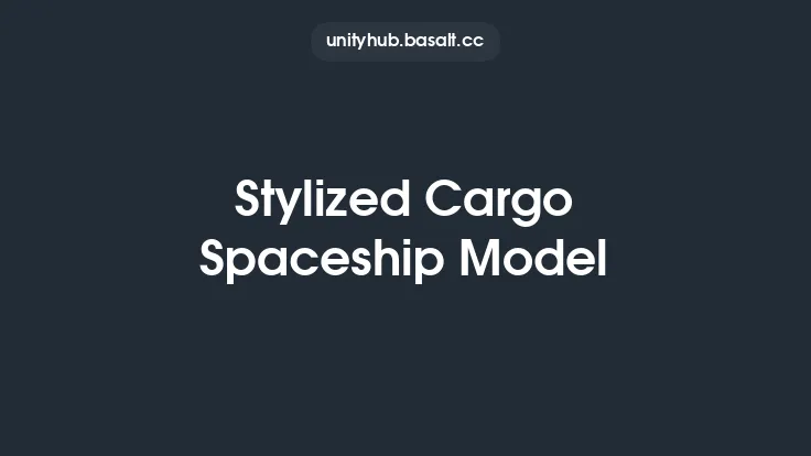 Stylized Cargo Spaceship Model Thumbnail