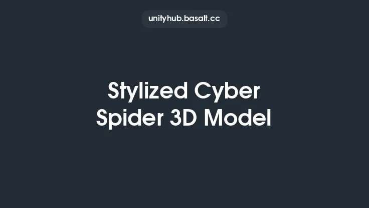 Stylized Cyber Spider 3D Model Thumbnail