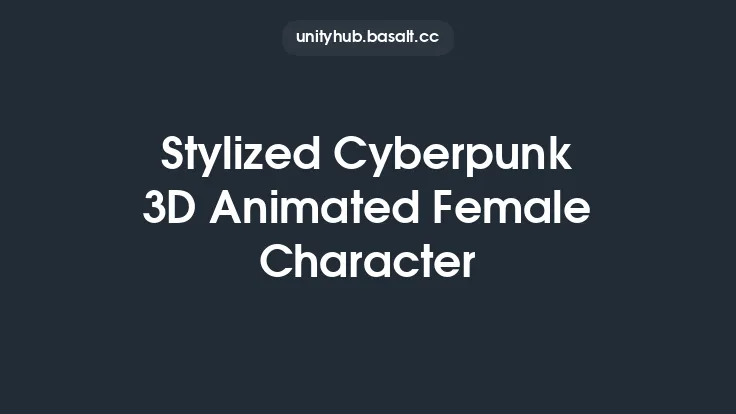 Stylized Cyberpunk 3D Animated Female Character Thumbnail
