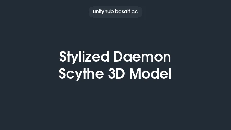 Stylized Daemon Scythe 3D Model Thumbnail