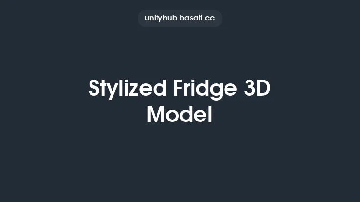 Stylized Fridge 3D Model Thumbnail