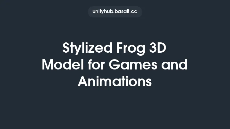 Stylized Frog 3D Model for Games and Animations Thumbnail