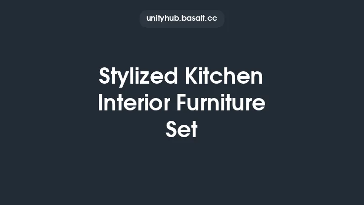 Stylized Kitchen Interior Furniture Set Thumbnail