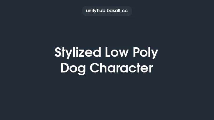 Stylized Low Poly Dog Character Thumbnail