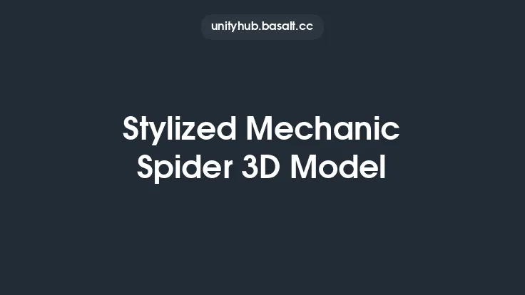 Stylized Mechanic Spider 3D Model Thumbnail