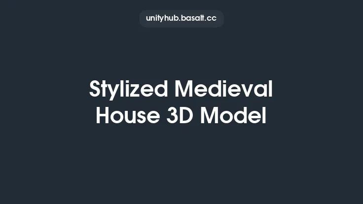 Stylized Medieval House 3D Model Thumbnail