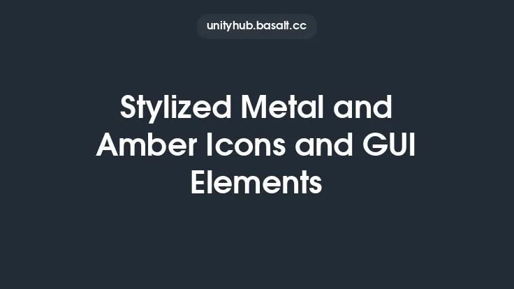 Stylized Metal and Amber Icons and GUI Elements Thumbnail