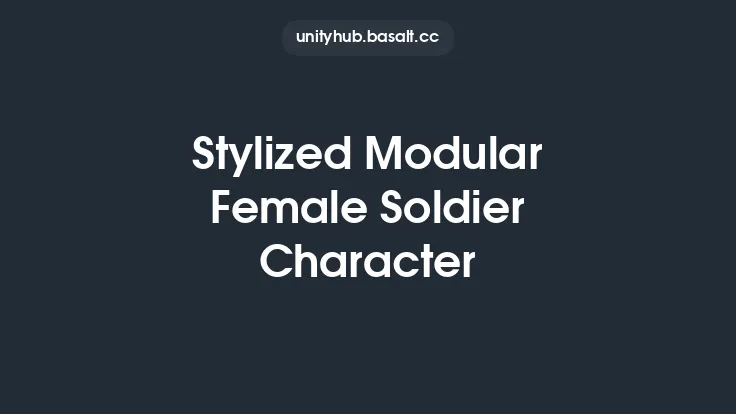 Stylized Modular Female Soldier Character Thumbnail