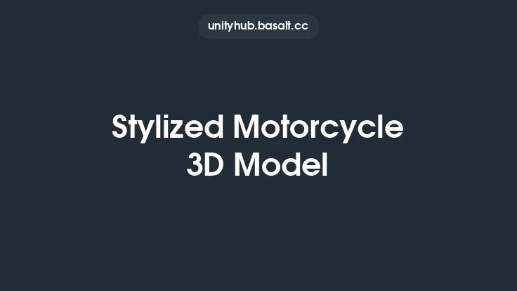 Stylized Motorcycle 3D Model Thumbnail