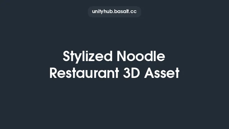 Stylized Noodle Restaurant 3D Asset Thumbnail
