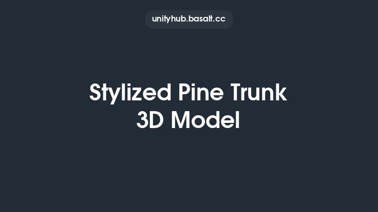 Stylized Pine Trunk 3D Model Thumbnail