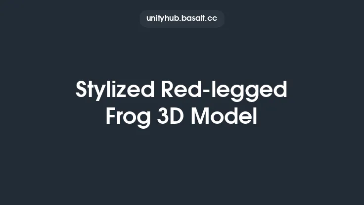 Stylized Red-legged Frog 3D Model Thumbnail