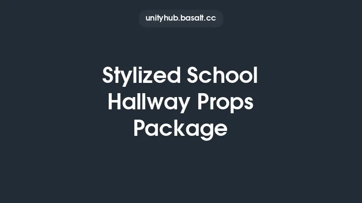 Stylized School Hallway Props Package Thumbnail