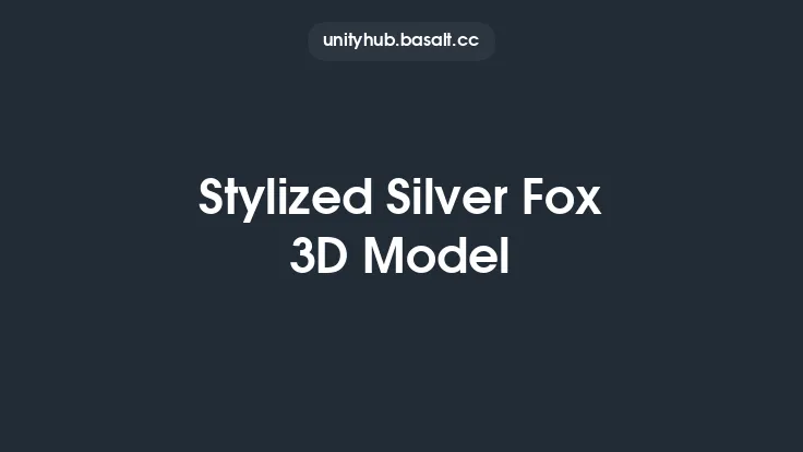 Stylized Silver Fox 3D Model Thumbnail